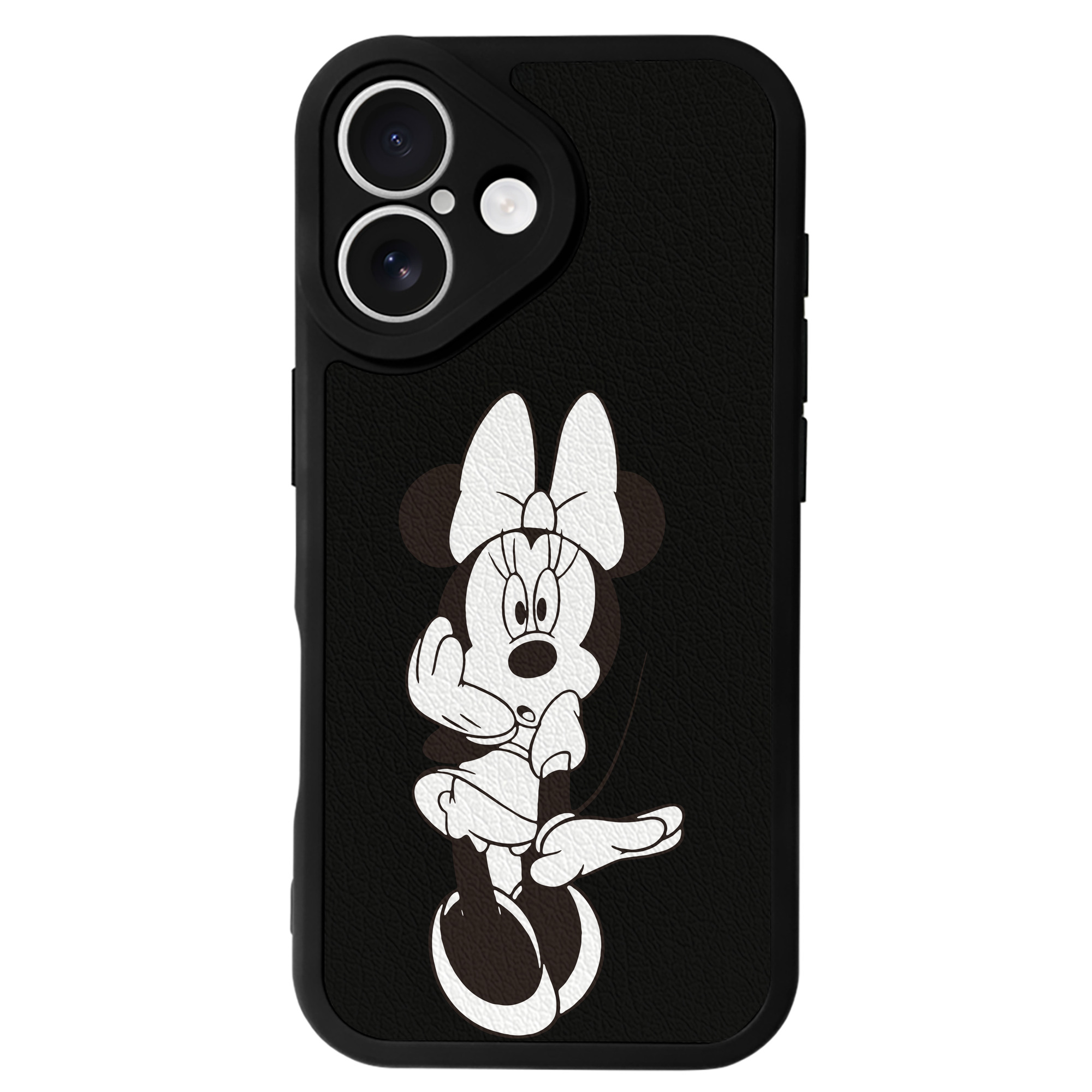 （画像用） ミッキーマウス Mickey Mouse 【iPhone 16シリーズ対応】シリコンスマホケース（レザー調） 材質：シリコン